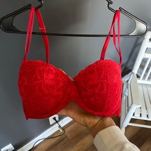 Red Lace PINK bra